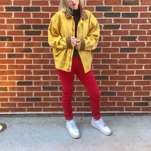 Vibrant Red Rag & Bone Jeggings